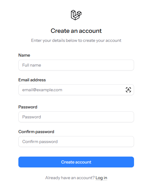 Blue Register Form